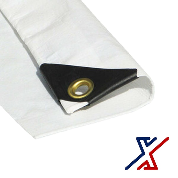 X1 Tools Heavy Duty Tarp, 7 ft x 20 ft, White, Polyethylene X1T-CAN-T10-WHI-2007 - main